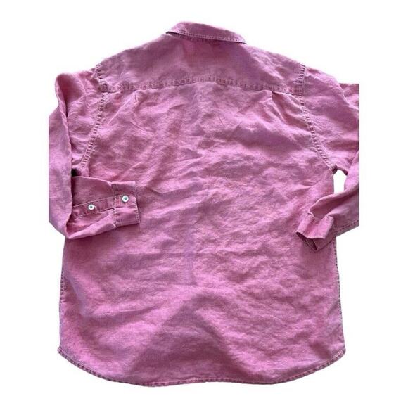 Tommy Bahama Relax 100% Linen Pink Red Island Beach Boating Casual XL - Picture 5 of 6